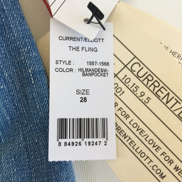 Current/ Elliott The Fling in Hilman Destroy Jeans Womens 28 - Picture 8 of 11